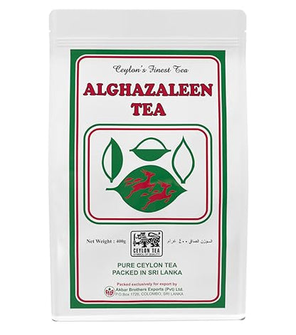 Alghazaleen Pure Ceylon Black Tea, Loose Leaf, 400 g Pouch
