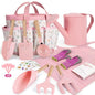 Cossy 13 PCS Kids Gardening Set,Garden Tool Kit for Kids and Toddlers - color: Pink