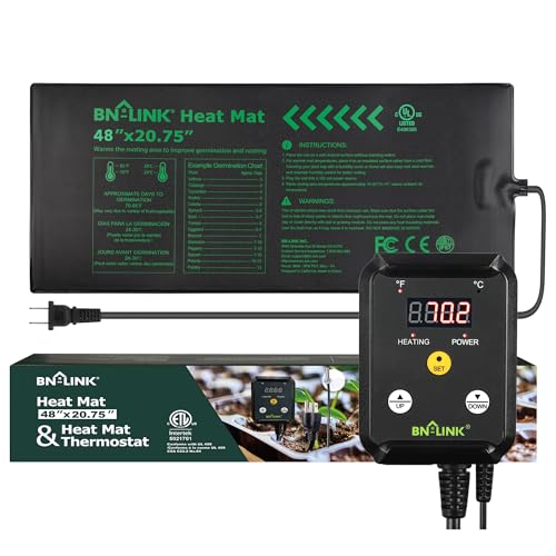 BN-LINK 48" x 20.75" Seedling Heat Mat with Thermostat Controller Combo Set - size: 48" x 20.75" & Thermostat