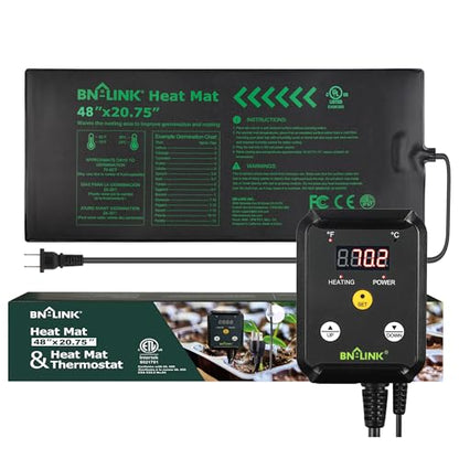 BN-LINK 48" x 20.75" Seedling Heat Mat with Thermostat Controller Combo Set - size: 48" x 20.75" & Thermostat