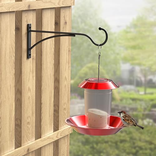 saffruff 11 Inch Heavy-Duty Metal Plant Hanger Hooks, Outdoor, Matte Black - size: 11 in, 1 pk
