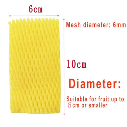 Markeny Fruit Protection Mesh Bags Transport Packing Vegetable Fruit Fragile Items Dedicated Fruit Mesh Bags for Large Supermarkets, Fruit Shops (50PCS Yellow-10x6cm) - size: 50PCS Yellow-10x6cm