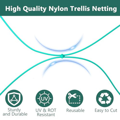 Bird Netting for Chicken Coop, Poultry Netting Over Chicken Run & Chicken Pen, Heavy Duty Nylon Nettings Reusable, UV-Resistant, Garden Netting Aviary Net Fruit Tree Nettings - size: 1.57''-13.12' x 16.4'