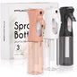 3 Pack Continuous Spray Bottle for Hair, 10.1 OZ Ultra Fine Mister Sprayer - color: White Black Terracotta, size: (3-Pack)-10.1 Oz