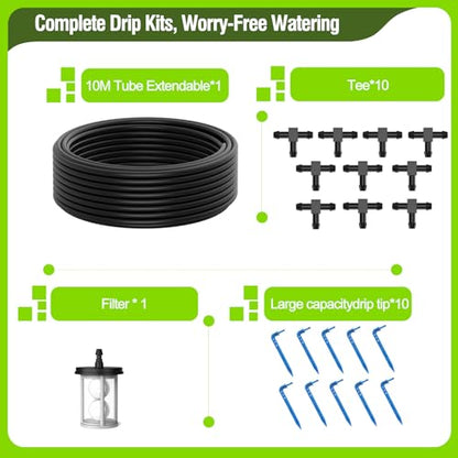Drip Irrigation Kit for Potted Plants, Micro Tubing Set - color: Accessory Set-01