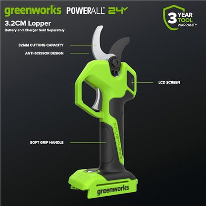 Greenworks 24V 1.5 in Cordless Hedge Trimmer, Tool Only - size: 1.25" (Tool Only)