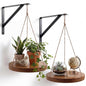 Xuhal 2 Set Hanging Plant Shelf with Hooks Macrame Plant Hanger Indoor