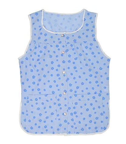 Nanxson Cobbler Aprons for Women with Pockets Smock Apron with Buttons - color: Blue, size: Small