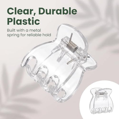 50Pcs Transparent Plant Orchid Clips Flowers Support Clear Fixer for Garden Vine Stem Plants Climbing Clasp Transparent 6 Claws Orchid Clips Plastic Butterfly Plant Support Structures