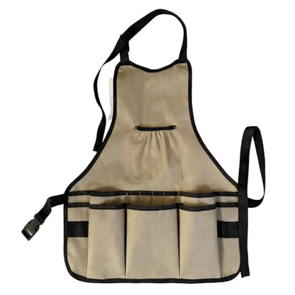 Gardening Apron with Pockets, Adjustable Oxford Garden Apron for Women Men