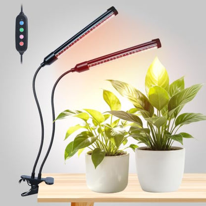 Gamechanger! FECiDA 18W Bright Clip Grow Lights for Seed Starting, Bonsai - size: 2-Tubes