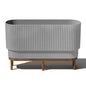Veradek Demi Series Raised Long Planter - Wide Planter with Stand - color: Grey/Brown, size: 30 inch