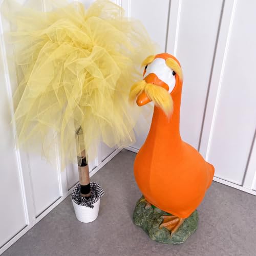 Gilprop Halloween Porch Goose Outfit with Orange Fuzzy Mustache - style: Orange Fuzzy Mustach