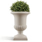 24.4" H Large Roman Urn Planter, Lightweight Plastic Flower Pot - color: Marble