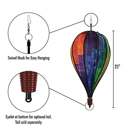 In the Breeze 0995 Batik Quilt Hot Air Balloon Spinner, 10-Panel - color: Batik Quilt