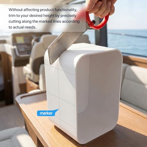 Marine Deck Storage Box with Latch, Thickened ABS Boat Embedded Storage Box, 180° Deck Hatch Lid Opening & 270° Rotating Latch, Marine Boat Tool Box for Bass, Pontoon, Center Console, Yacht, Car, Home