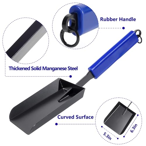 15in Fireplace Ash Shovel Wider Head Manganese Steel - size: 15 inches Large