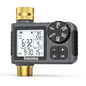 Water Timer for Garden Hose with Brass Inlet & Outlet, 1 Outlet Sprinkler Timer with Auto/Manual/Rain Delay Mode, Large LCD Display, Easy Programming Hose Timers for Lawn Garden Yard Vacation Watering - color: Gray