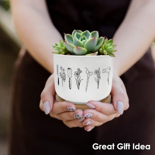 Hairdresser Gifts Plant Pots Succulent Planters - color: Style a -L