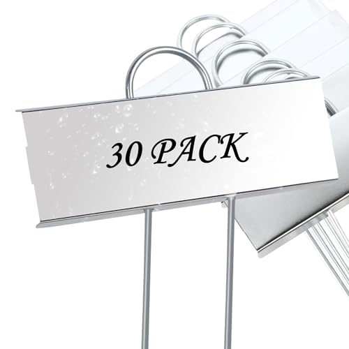 FORUP Metal Plant Labels, 30 Pack Garden Label Markers, Weatherproof Garden Stake Tags, Reusable Planting Gardening Markers, Silver - color: Silver 30-pack