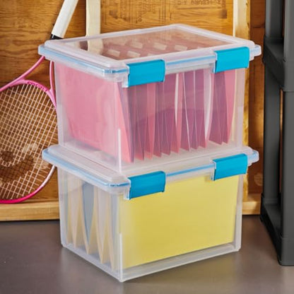Sterilite Gasket Storage Box with Lids for Home & Office, 32 Quart, 4-Pack - size: 32 Quart, style: 4 Pack