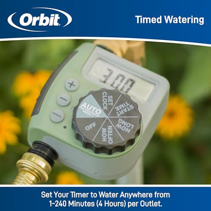 Orbit 62056 One Outlet Single-Dial Hose Faucet Timer (Pack of 3) - size: Single (Pack of 3)