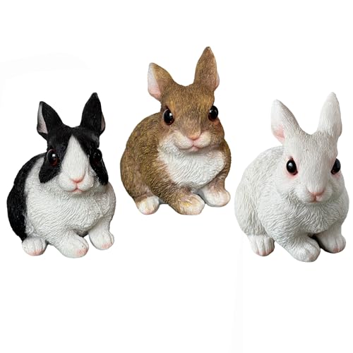 Realistic Rabbits Sculptures Garden Ornaments, 3-Color