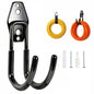 Garage Hanging Hooks Wall Mount, Garage Tool Storage Hooks, Wall Hangers for Hose, Tools, Garden Equipment, Ladder, Bikes, Broom and mop, Black - color: Black 1 Pcs