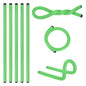 M METERXITY 8-Pack Twist Rubber Ties, 17-Inch EVA Foam Reusable Twist Ties for Organizing Bundling Cords/Wires/Cables, Bendable Rubber Tie Down Straps [Green]