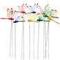 24 Pieces Dragonfly Garden Stakes 3D Dragonfly Garden Decor