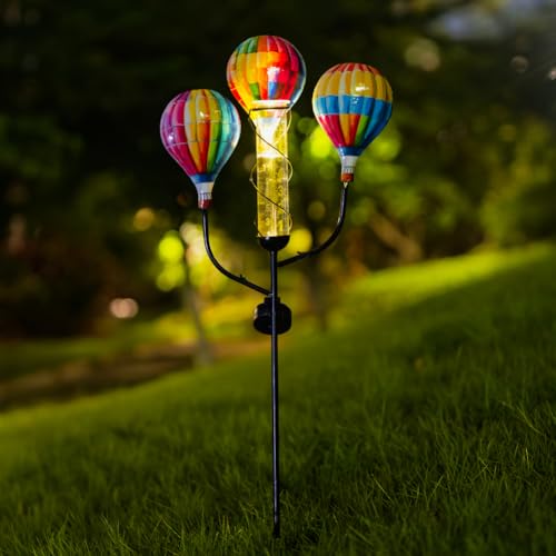 Solar Rain Gauge, Hot Air Balloon Rain Gauge Outdoor