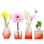 Glass Bud Vases Set of 4, Small Orange Flower Vases for Wedding Centerpiece - color: Orange