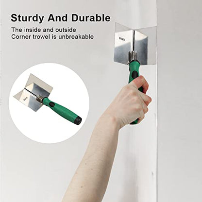 Drywall Corner Tool - Inside Corner Trowel Stainless Steel - size: internal