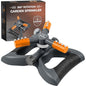 Joeys Garden Rotating Lawn Sprinkler for Yard & Kids, 360° Coverage, Orange - color: Gray