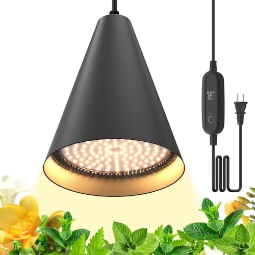 Bstrip Hanging Grow Light for Indoor Plants 25W Full Spectrum - color: Black