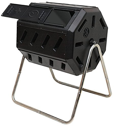 FCMP Outdoor IM4000 Dual Chamber Tumbling Composter (37 Gallon) - size: 37 gallon