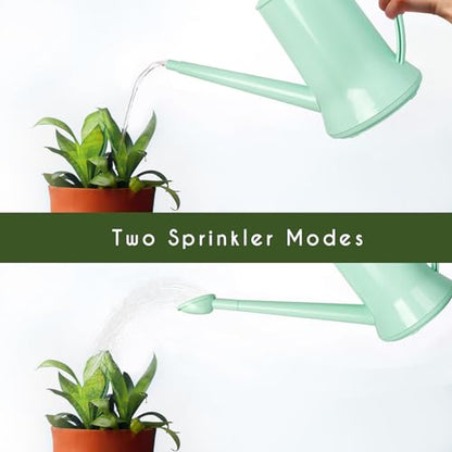 XXXFLOWER Small Watering Can, 67oz (1/2 Gallon) Indoor Houseplants Green - size: Green-2L