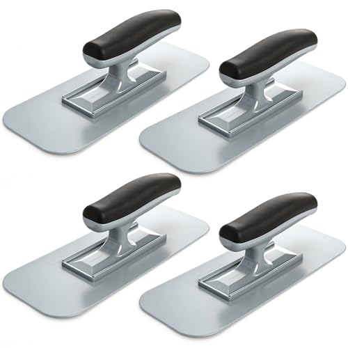Peohud 4 Pack Plastic Trowels with Comfortable Grip Handle, Lightweight Finishing Trowels for Plastering, Spackling, Drywall Joint, Small Repairs on Wall and Corner