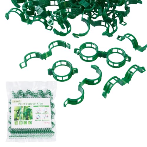 CIQIYO® 200 Pcs Plant Support Clips,Plastic Clips for Securing Plants,Tomato Vine Clips,Plant Fixing Clips,Garden Clips for Climbing Plants,Grape and Vine Vegetables (200, Green) - color: Green
