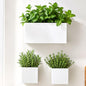 LaLaGreen Wall Planter (3-Pack Set) Rectangular Indoor Hanging Flower Boxes - size: 3-Pack Set