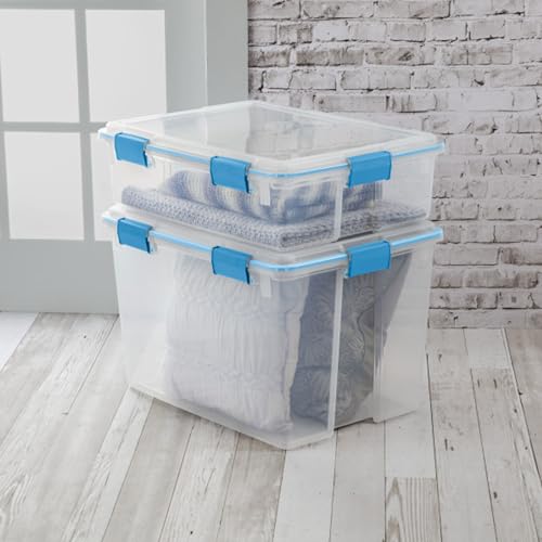 Sterilite Gasket Storage Box with Lids for Home & Office, 37 Quart, 8-Pack - size: 37 Quart, style: 8 Pack