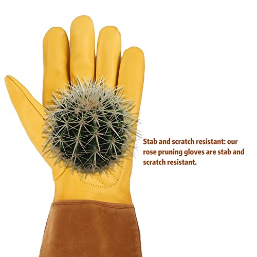Rose Pruning Gloves for Women/Men，Long gardening Gloves Roses/Gardening/Logging/Farm/Cactus - size: Small