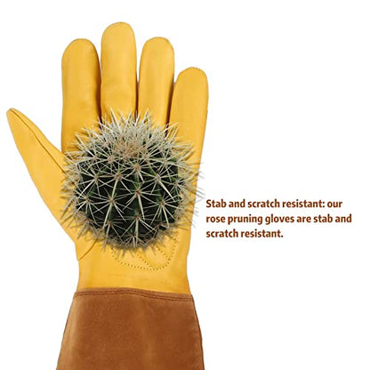 Rose Pruning Gloves for Women/Men，Long gardening Gloves Roses/Gardening/Logging/Farm/Cactus - size: Small