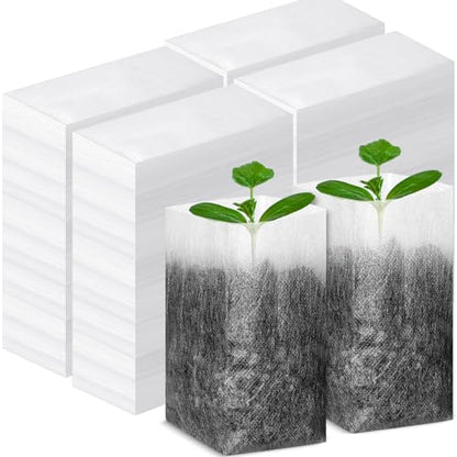 1000 Pcs Seedling Non Woven Plants Nursery Grow Bags 5.9 X 6.3 Inch