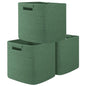 OIAHOMY Storage Cubes 11 Inch Storage Bins 3-Pack Square Baskets Green - color: Green