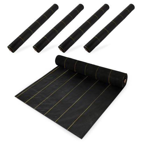 Dewitt Sunbelt Heavy-Duty Weed Barrier Fabric 3.2 oz, 6 x 300 Feet, 5-Pack - size: 5 Pack, style: 6' x 300'