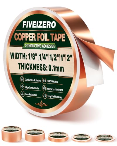 FIVEIZERO Copper Foil Tape, 1 Inch x 33FT - size: 1" × 33ft