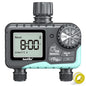 RAINPOINT Sprinkler Timer 2 Outlet, Water Timer for Garden Hose, Programmable Drip Irrigation for Yard Outdoor Watering, Rain Delay/Manual/Automatic System Controller 2.5" LCD, V2