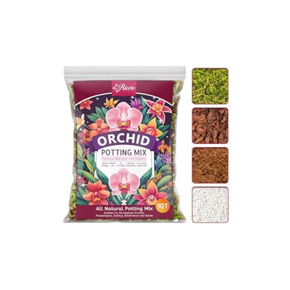 Riare 1QT Orchid Potting Mix for Repotting, Pre-Mixed & Ready-to-Use - size: 1 Quart