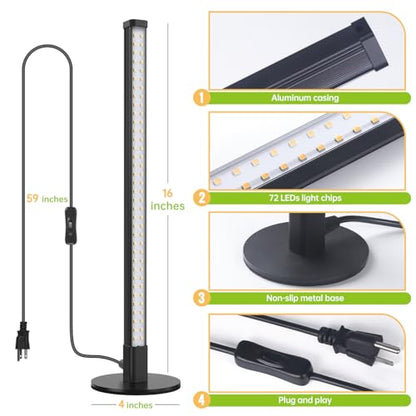 Vertical Grow Light, 72 LEDs Full Spectrum Bar, 5000K, T5, 11W
